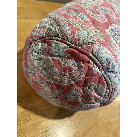 POTTERY BARN BOLSTER,‎ Jane Paisley 12" X 32" Pink Light Blue Throw Pillow - Picture 5 of 7